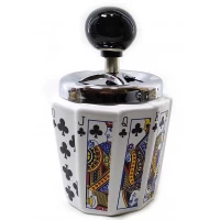 Пепельница с крышкой керамическая Трефа (14,5х9х9 см)