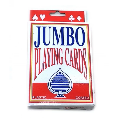 Карты игральные с пластиковым покрытием (9,5х12,5х2 см) JUMBO Карты игральные с пластиковым покрытием (9,5х12,5х2 см) JUMBO