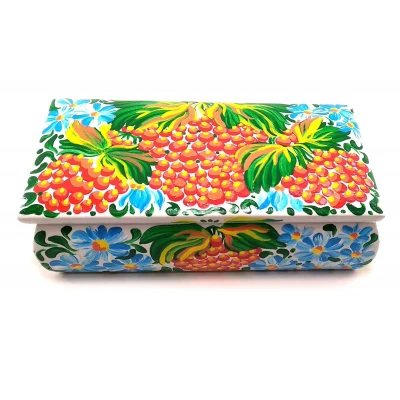 Шкатулка Калина белая массив дерева расписано вручную(21х11х7 см) Шкатулка Калина белая массив дерева расписано вручную(21х11х7 см)