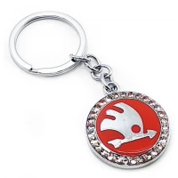 Брелок автомобильный (U)Skoda красный