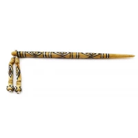 Заколка для волос костяная бежевая (15,5 см) A