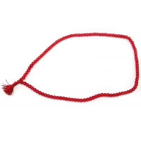 Четки стеклянные красные (Ø=0,6 см 33 см)(108 бусин)