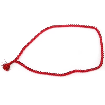 Четки стеклянные красные (Ø=0,6 см 33 см)(108 бусин) Четки стеклянные красные (Ø=0,6 см 33 см)(108 бусин)