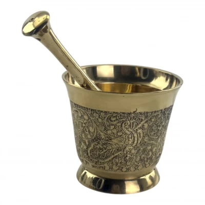 УЦЕНКА. Ступка с пестиком бронзовая (d-7,5 h-7,5 см )