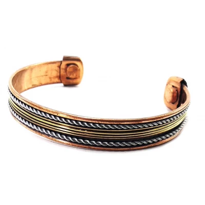 Браслет медный с магнитами Линии (7,5х5,5х1 см)G