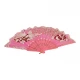 Веер  Павлины розовый (23 см)