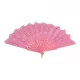 Веер  Павлины розовый (23 см)
