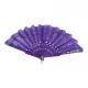Веер  Павлины фиолетовый (23 см)