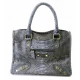 Сумочка  из кожи питона  (30х21х10 см) серая