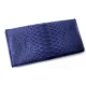 Кошелек из кожи питона  (20х10х2 см) синий