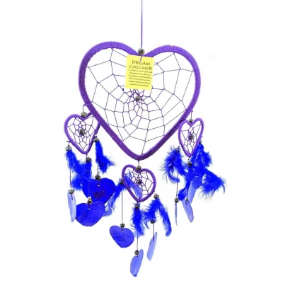 Ловец снов Сердечко фиолетовый (38х18 см) Ловец снов Сердечко фиолетовый (38х18 см)