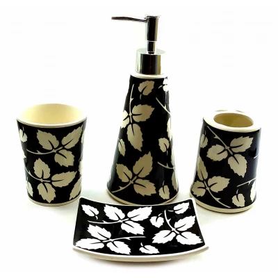 Набор для ванной керамический Листья (22х23х8 см) Набор для ванной керамический Листья (22х23х8 см)