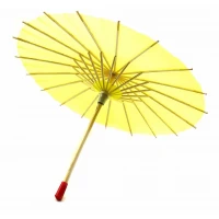 Зонт бамбук с бумагой желтый  (d-30 см h-23 см)