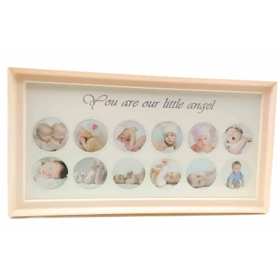 Фоторамка Для новорожденных для девочек  (39х20х2 см) бежевая