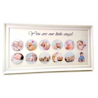 Фоторамка  для новорожденных  (39х20х2 см) белая