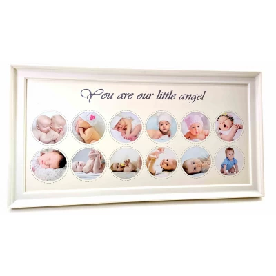 Фоторамка  для новорожденных  (39х20х2 см) белая