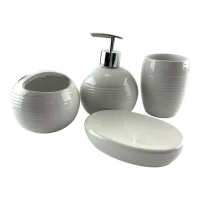 Набор для ванной  керамический белый(17х14х10 см)
