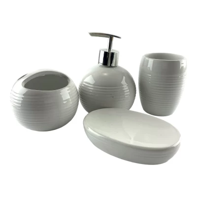 Набор для ванной  керамический белый(17х14х10 см)