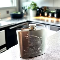 Фляга из нерж.стали Рыбацкая ( 11,1х 9,3х 2,4 см)