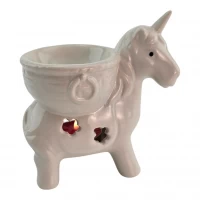 Аромалампа керамическая белая Единорог (11х11х6,5 см)