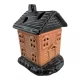 Аромалампа керамическая  Домик черная крыша (12,8 × 10 × 11 см)
