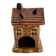 Аромалампа керамическая  Домик коричневая  (12,8 × 10 × 11 см)