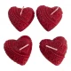 Свечи красные Сердечки (4 шт) (11,5х11х2,5 см)С Свечи красные Сердечки (4 шт) (11,5х11х2,5 см)С