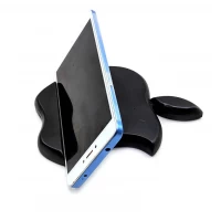 Подставка для телефона Яблоко черная деревянная(15х11х1,5 см) массив дерева