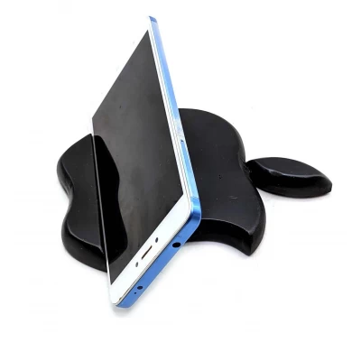 Подставка для телефона Яблоко черная деревянная(15х11х1,5 см) массив дерева Подставка для телефона Яблоко черная деревянная(15х11х1,5 см) массив дерева