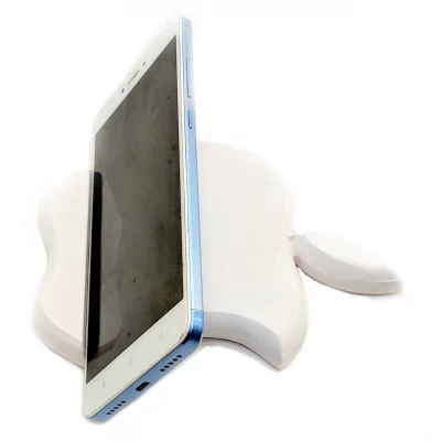 Подставка для телефона Яблоко белая деревянная(15х11х1,5 см) массив дерева Подставка для телефона Яблоко белая деревянная(15х11х1,5 см) массив дерева