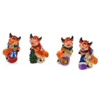 Корова новогодняя  (7х5х4 см)(4 шт/уп)