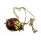 Аромакулон  бронзовый инкрустирован красными камнями (5,5х4,5х2 см)