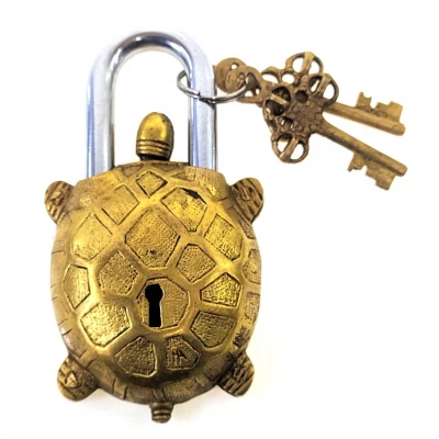 Тибетский бронзовый замок Черепаха (13,5х7х3,5 см)(450 г) Тибетский бронзовый замок Черепаха (13,5х7х3,5 см)(450 г)