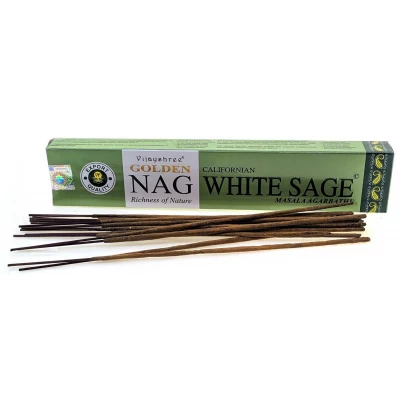 Golden Nag White Sage (Белый Шалфей)(Vijayshree)(15 гр.) масала благовоние Golden Nag White Sage (Белый Шалфей)(Vijayshree)(15 гр.) масала благовоние