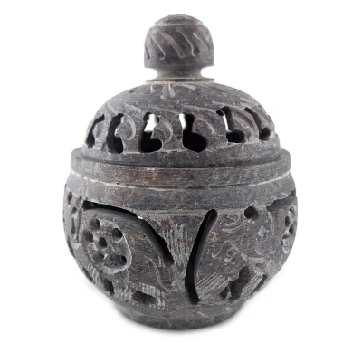 Подсвечник Аромакурительница из мыльного камня( 8.3х 6.8х 6.2 см)