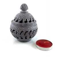 Подсвечник Аромакурительница из мыльного камня( 8.3х 6.6х 5.9 см)