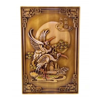 Панно Журавли резное, (43х28х2.2 см) массивдерева,покрыто патиной, эмалями и лаком. Панно Журавли резное, (43х28х2.2 см) массивдерева,покрыто патиной, эмалями и лаком.