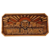 Панно World of tanks, резное,(51,5х25х2,4 см) массив дерева,покрыто патиной ,эмалями и лаком.