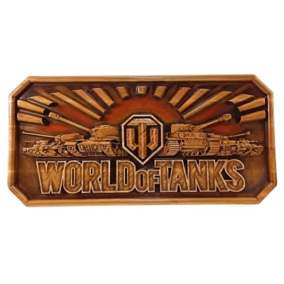 Панно World of tanks, резное,(51,5х25х2,4 см) массив дерева,покрыто патиной ,эмалями и лаком. Панно World of tanks, резное,(51,5х25х2,4 см) массив дерева,покрыто патиной ,эмалями и лаком.