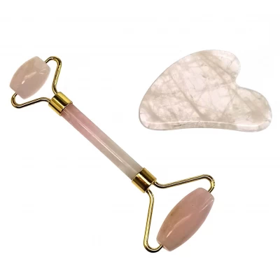 Массажеры из розового кварца н-р 2 шт (17х12,54х2,5 см)