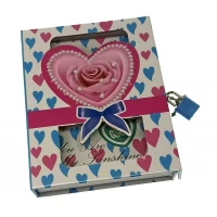 Блокнот  с замком для девочек (2 ключа)(16,5х13х3 см)A