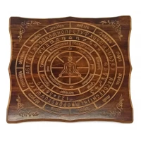 Таблица для работы с маятником Эксклюзивная Классическая (29×29×1,8 см), резная ,массив дерева