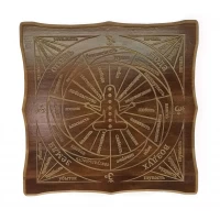 Таблица для работы с маятником Эксклюзивная Чакровая (29×29×1,8 см), резная ,массив дерева