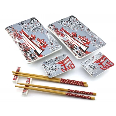 Сервиз для суши Цветение сакуры (2 персоны)(28х28,3х3,5 см)