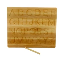 Английский алфавит, по системе монтессори (35*29*1,8см),массив ольхи,стилус-2шт,покрыт льняным масло