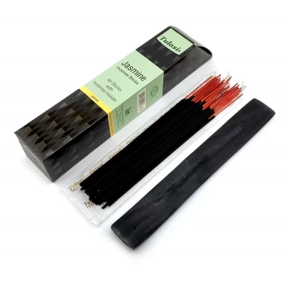 Jasmine 40 Stiks with Incense Holder (Благовония  40 штук  с деревянной подставкой)(Tulasi)