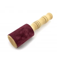 Резонатор для поющей чаши/колокольчика (дерево с кожей)(d-4,5см,h-18см)