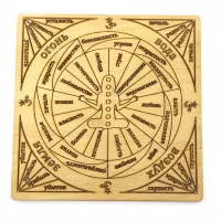 Таблица для работы с маятником Чакровая светлая (18х18х0,4 см)