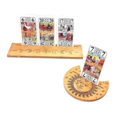 Подставки под карты Таро(25×7,5см)и(10,5×12,5см)лунная,светлая.