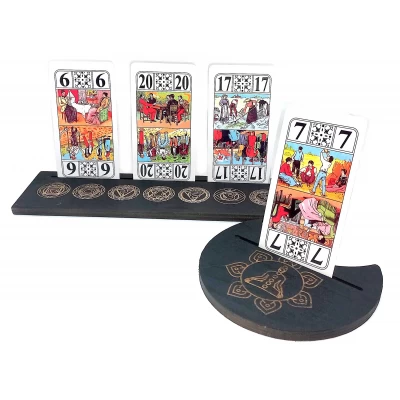 Подставки под карты Таро(25×7,5см)и(10,5×12,5см) 7чакр ,черная.